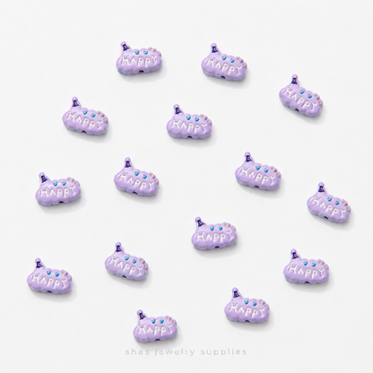 APB09 Happy Cloud Alloy Printed Bead ( 1 pc )