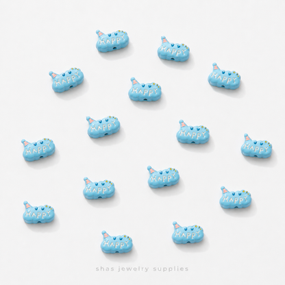 APB09 Happy Cloud Alloy Printed Bead ( 1 pc )