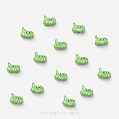APB09 Happy Cloud Alloy Printed Bead ( 1 pc )