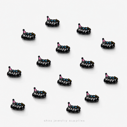 APB09 Happy Cloud Alloy Printed Bead ( 1 pc )