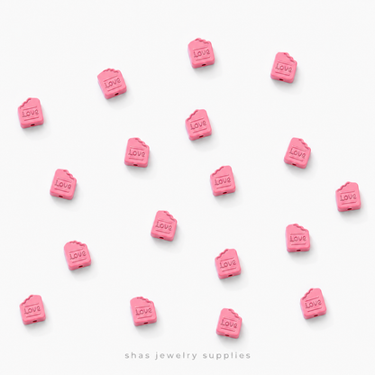 APB10 Love Alloy Printed Bead ( 1 pc )