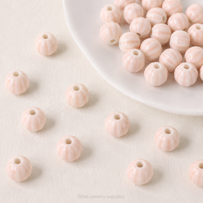 PCB12 Watermelon Ceramic Bead ( 1 pc ) Porcelian Ceramic
