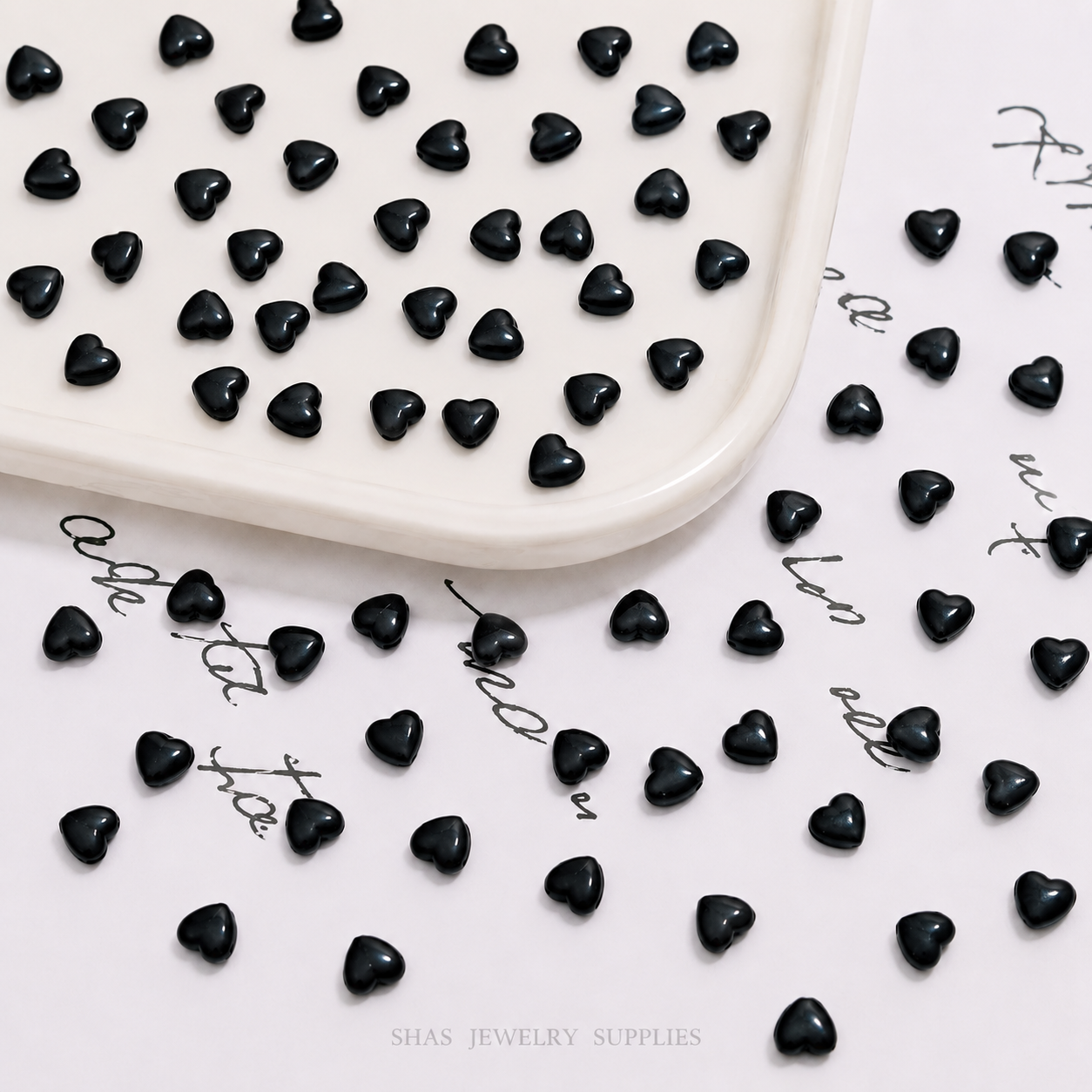 AB15 Tiny Heart Shiny Acrylic Bead ( 1 pc ) UV Plated Acrylic