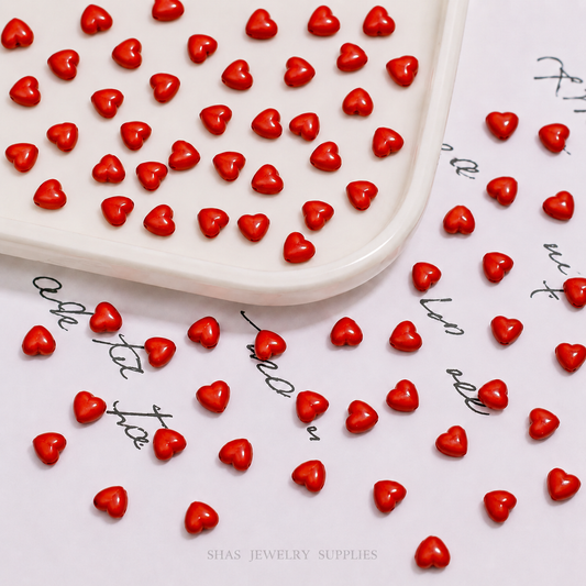 AB15 Tiny Heart Shiny Acrylic Bead ( 1 pc ) UV Plated Acrylic