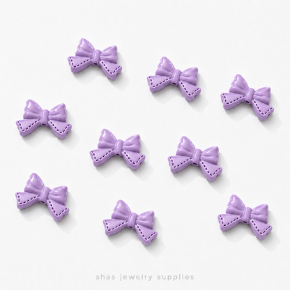 APB01 Coquette Bow Alloy Printed Bead ( 1 pc )