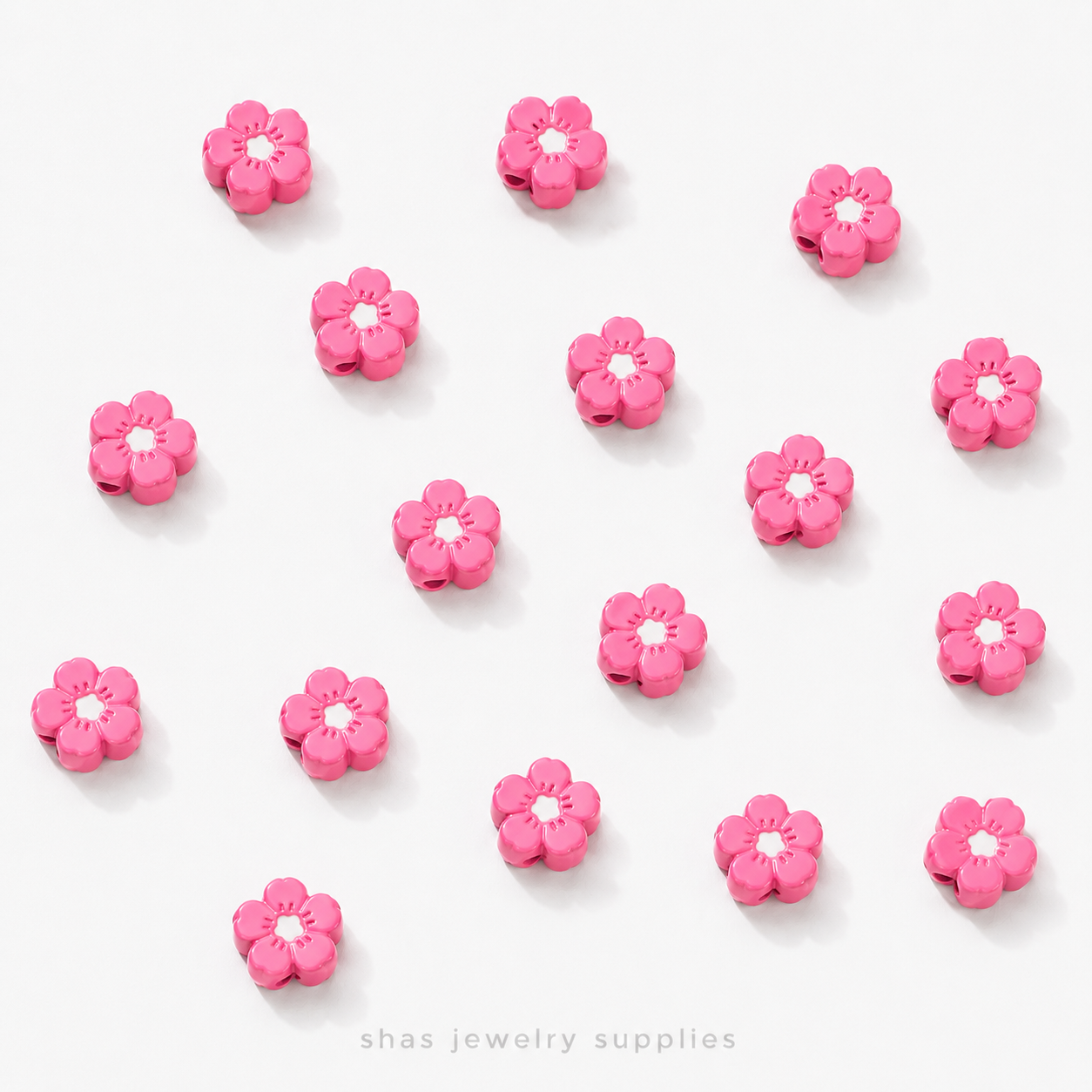 APB02 Blossom Alloy Printed Bead ( 1 pc )