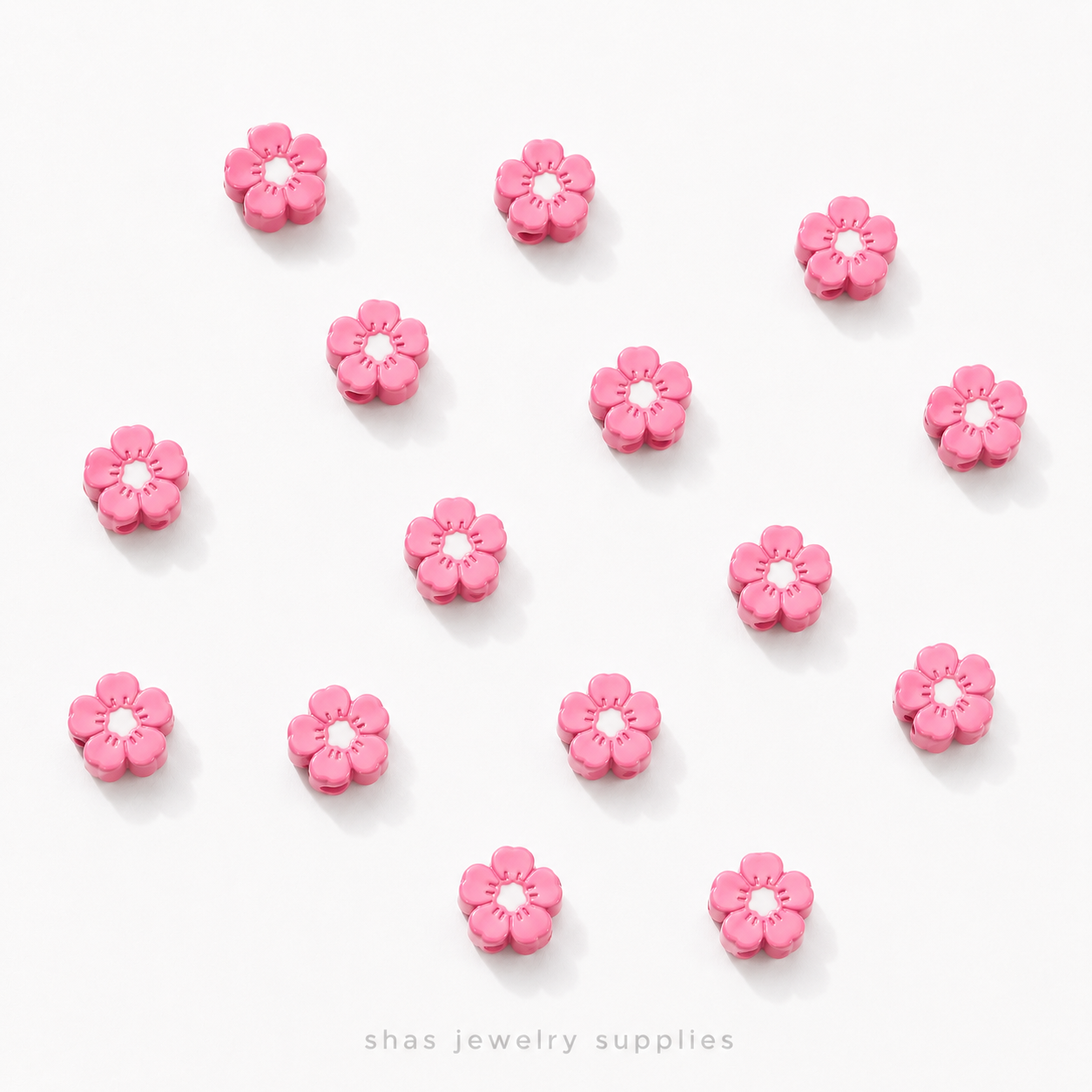 APB02 Blossom Alloy Printed Bead ( 1 pc )