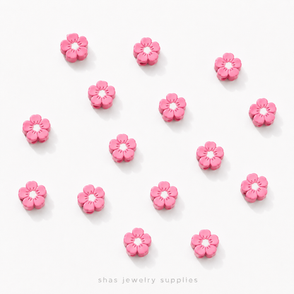 APB02 Blossom Alloy Printed Bead ( 1 pc )