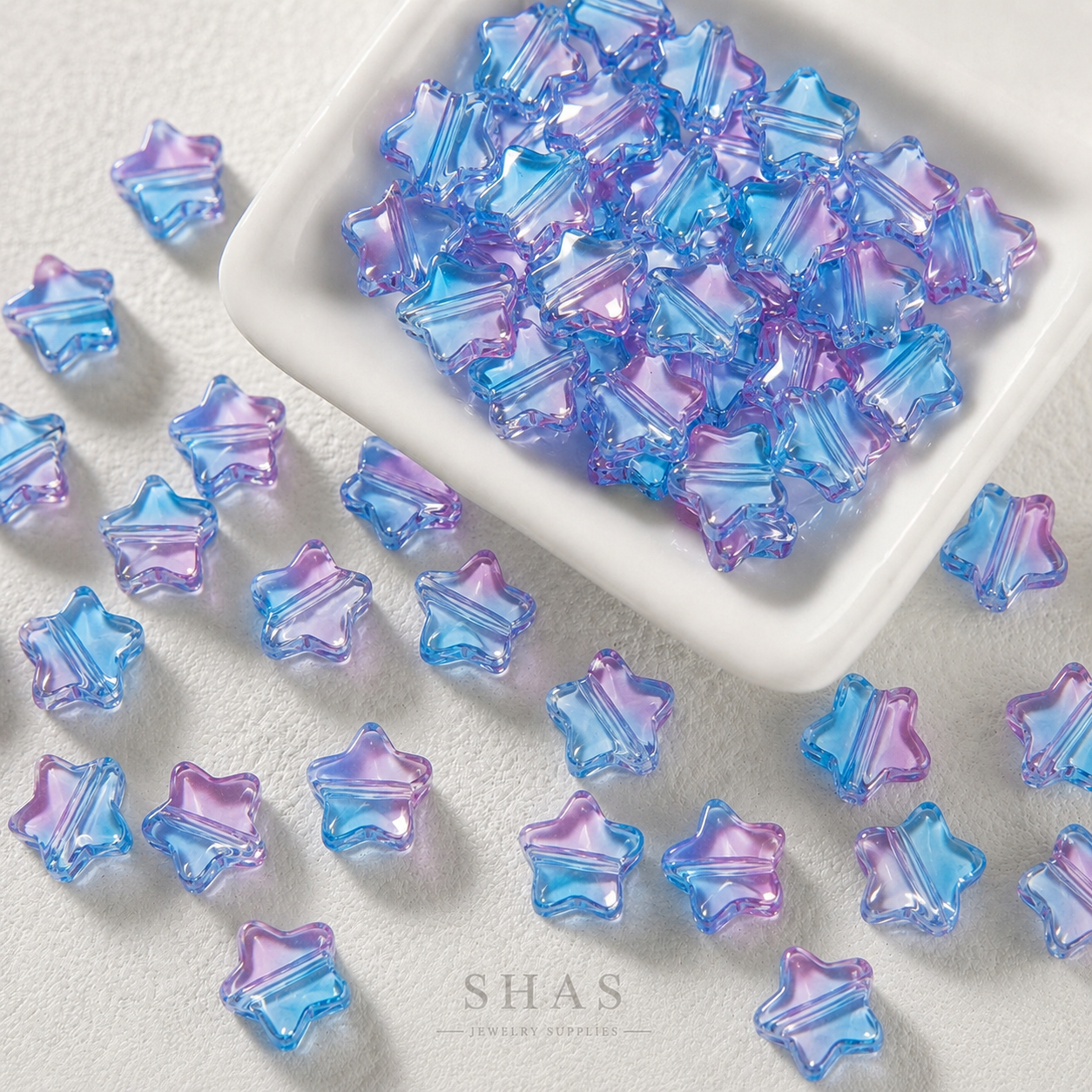 GB04B Star Glass Bead ( 1 pc ) Lampwork Bead