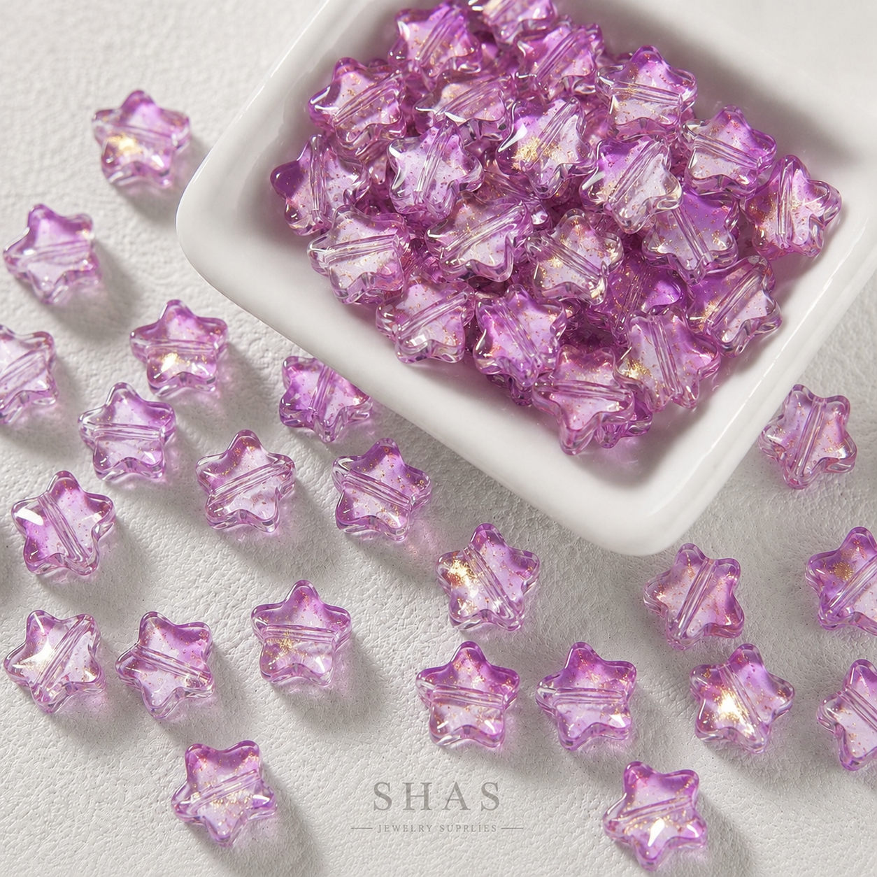 GB04B Star Glass Bead ( 1 pc ) Lampwork Bead