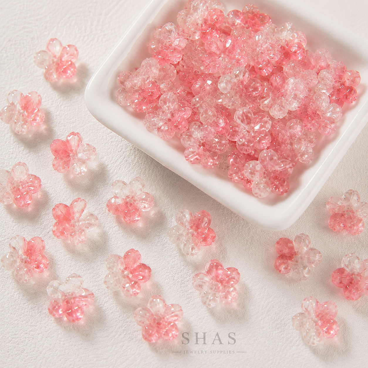 GB05A Cherry Blossom Glass Bead ( 1 pc ) Lampwork Bead