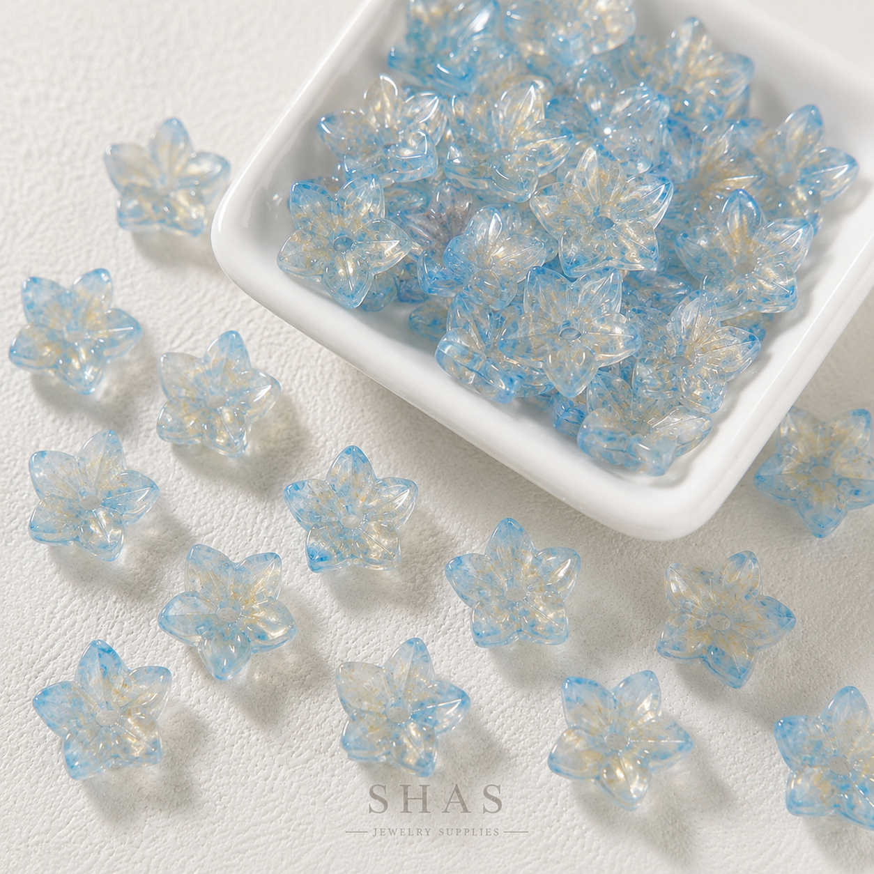 GB04A Floral Glass Bead ( 1 pc ) Lampwork Bead