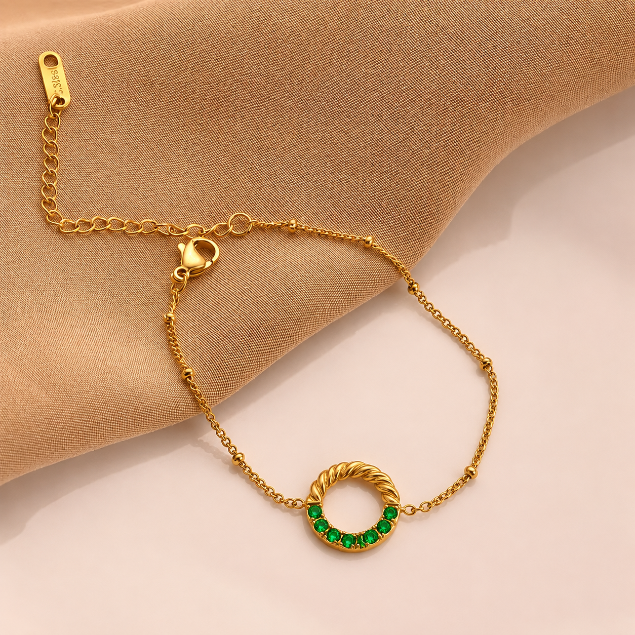 BSJ07A Zircon Dainty Modern Bracelet  - Premium jewellery- 18k Gold PVD plated 316 stainless steel - Anti tarnish