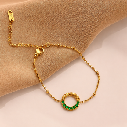 BSJ07A Zircon Dainty Modern Bracelet  - Premium jewellery- 18k Gold PVD plated 316 stainless steel - Anti tarnish