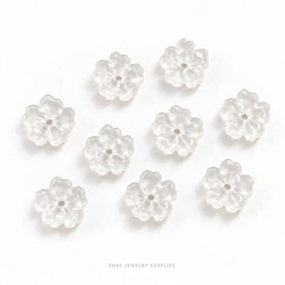 GB68 Cherry Blossom Flower Glass Beads ( 1 pc ) Lampwork Bead