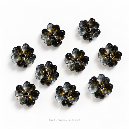 GB68 Cherry Blossom Flower Glass Beads ( 1 pc ) Lampwork Bead