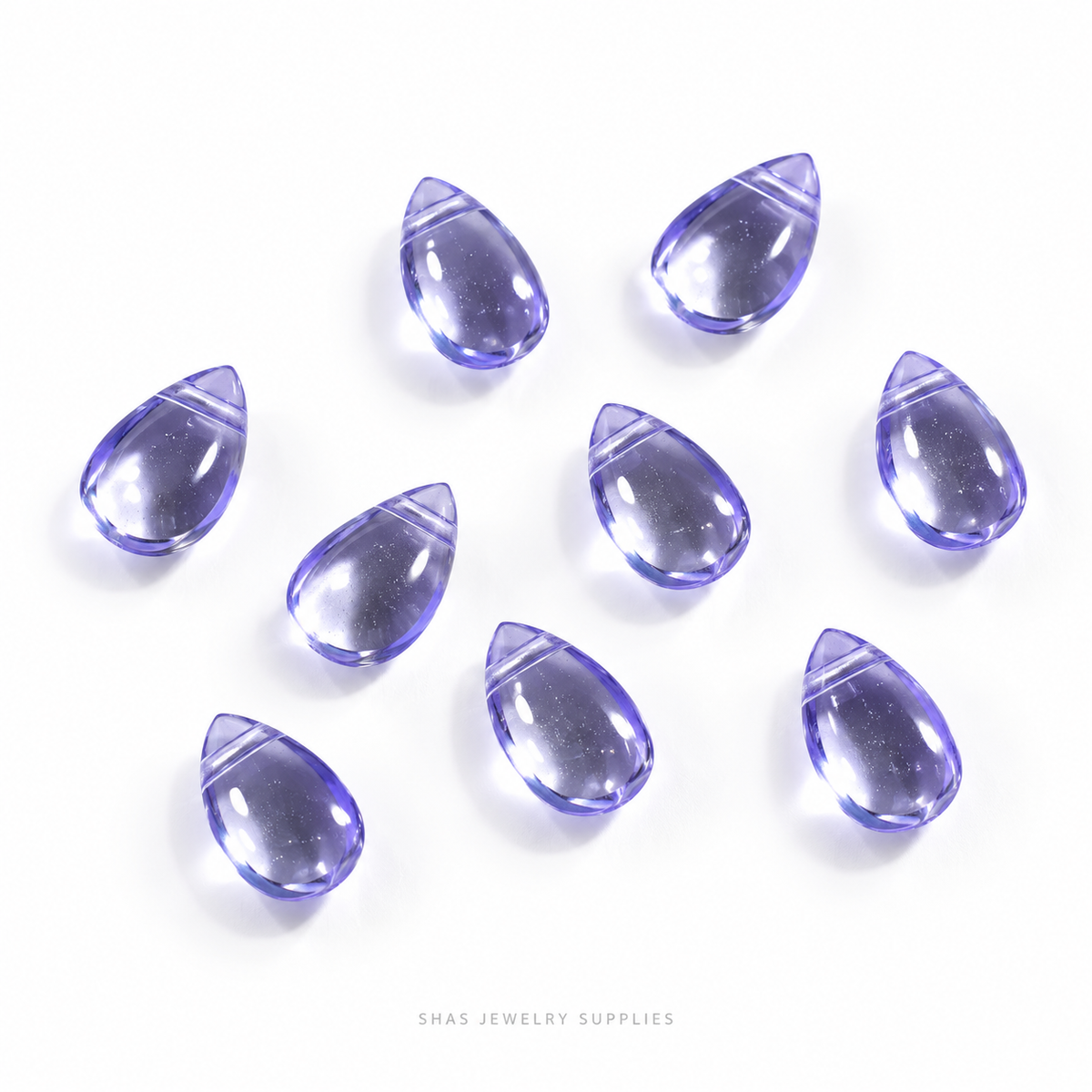 GB65 Translucent Waterdrops Glass Beads ( 1 pc ) Czech Bead