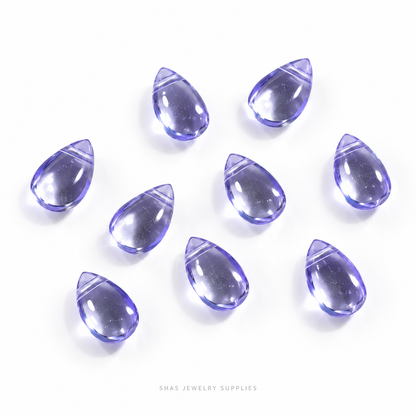 GB65 Translucent Waterdrops Glass Beads ( 1 pc ) Czech Bead