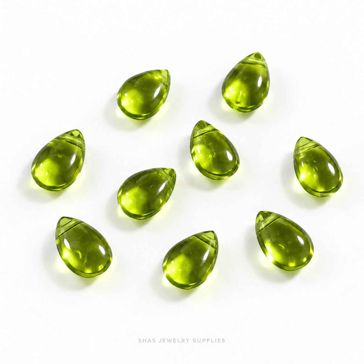 GB65 Translucent Waterdrops Glass Beads ( 1 pc ) Czech Bead