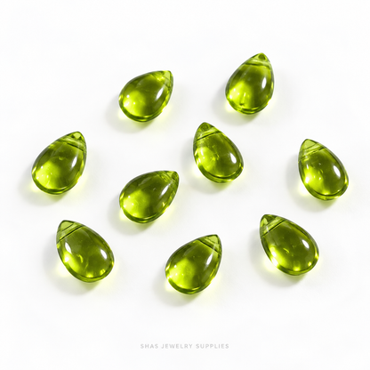 GB65 Translucent Waterdrops Glass Beads ( 1 pc ) Czech Bead