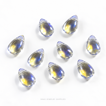 GB65 Translucent Waterdrops Glass Beads ( 1 pc ) Czech Bead