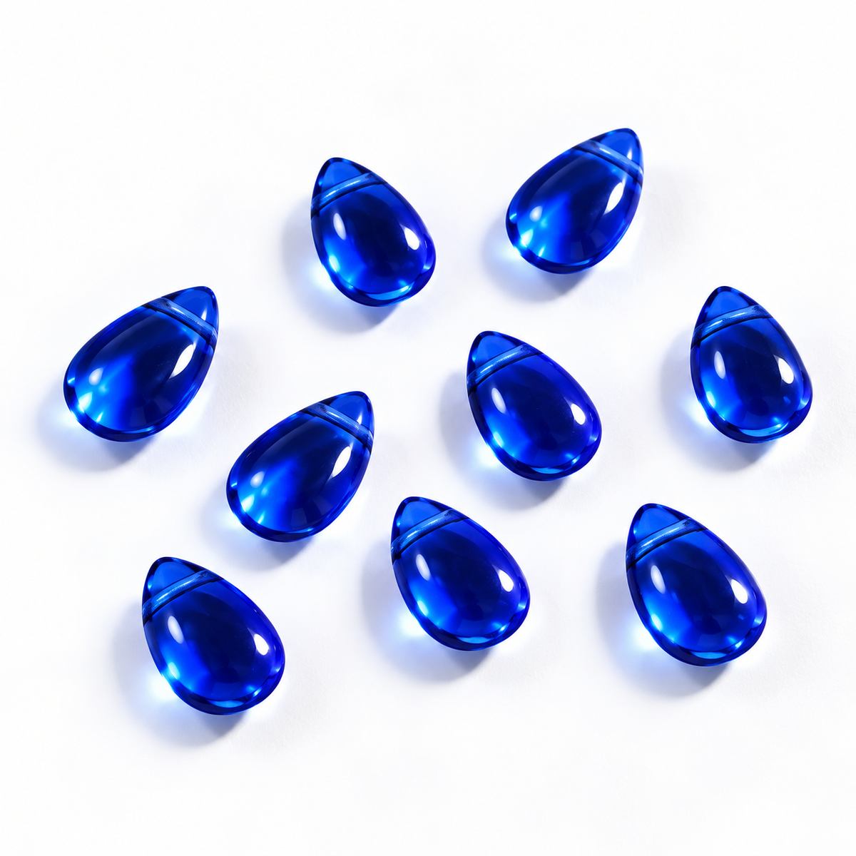 GB65 Translucent Waterdrops Glass Beads ( 1 pc ) Czech Bead
