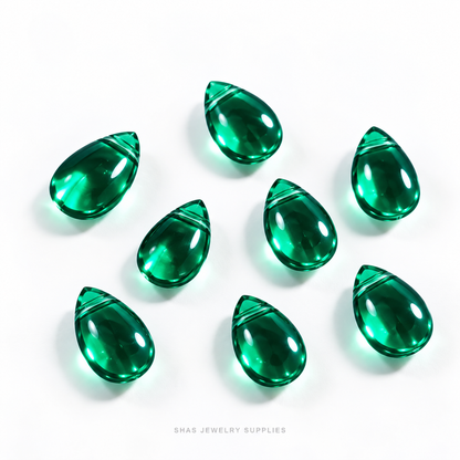 GB65 Translucent Waterdrops Glass Beads ( 1 pc ) Czech Bead