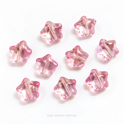 GB67 Star Glass Beads ( 1 pc ) Czech Bead