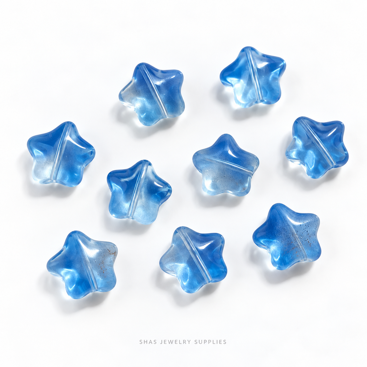 GB67 Star Glass Beads ( 1 pc ) Czech Bead