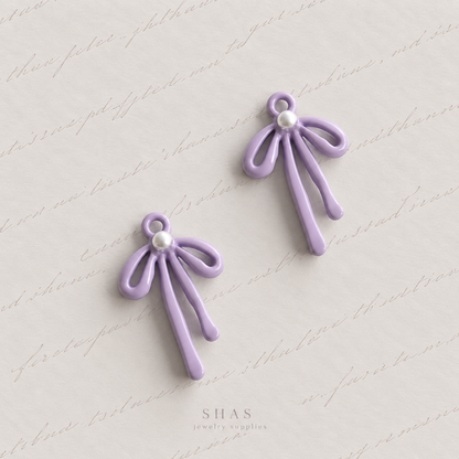 AC09 Dainty Bow Y2K Alloy Charm ( 1 pc )
