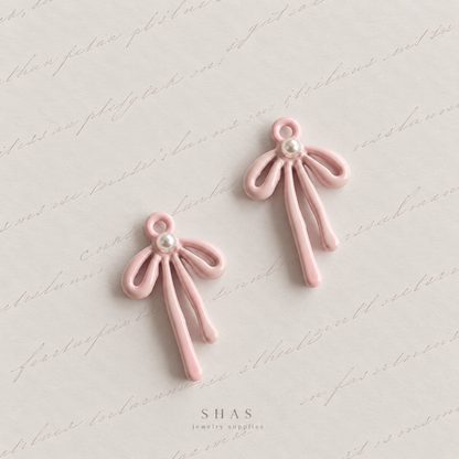AC09 Dainty Bow Y2K Alloy Charm ( 1 pc )