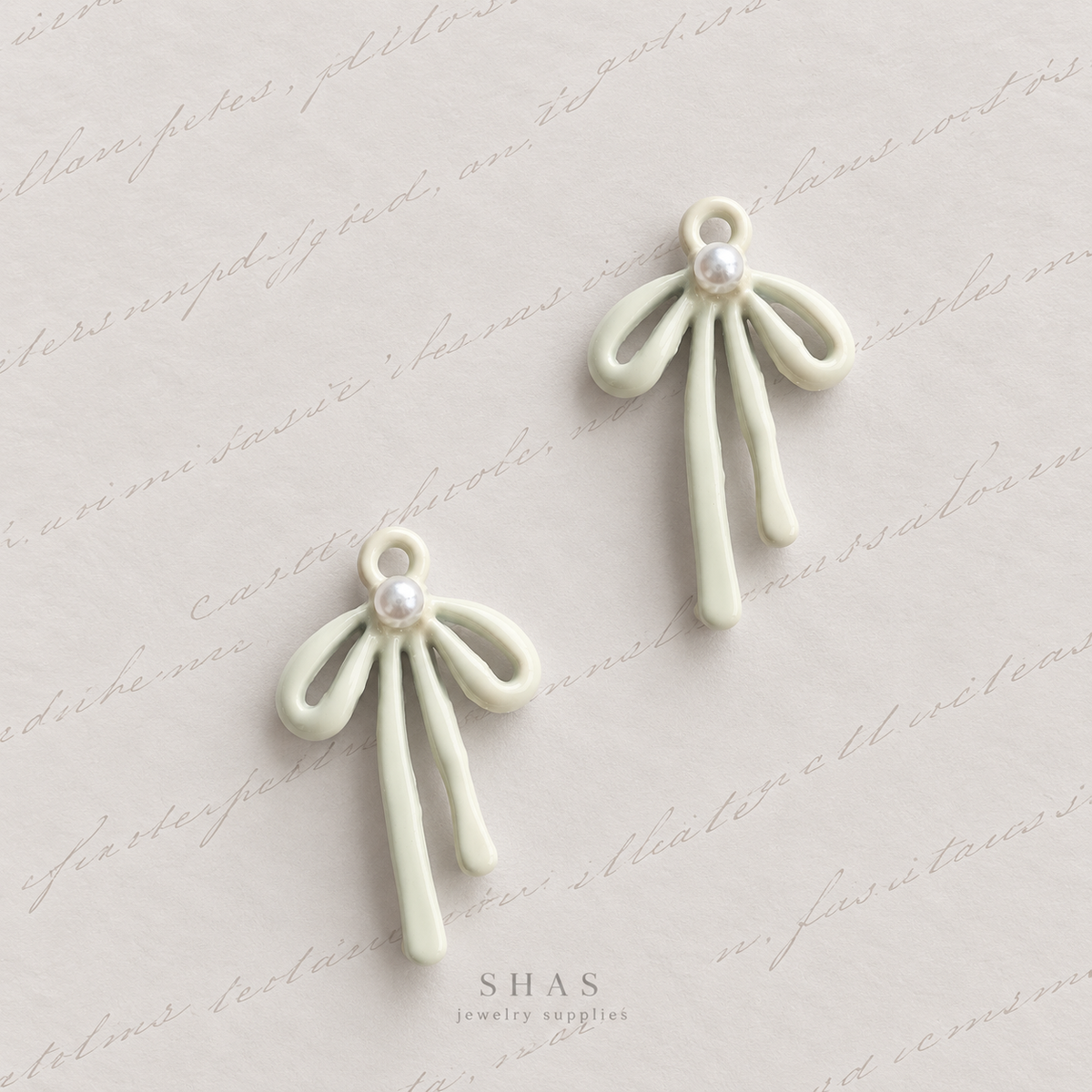 AC09 Dainty Bow Y2K Alloy Charm ( 1 pc )