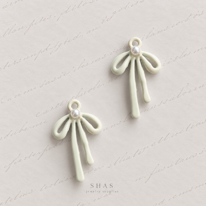 AC09 Dainty Bow Y2K Alloy Charm ( 1 pc )