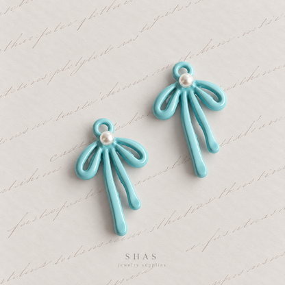 AC09 Dainty Bow Y2K Alloy Charm ( 1 pc )