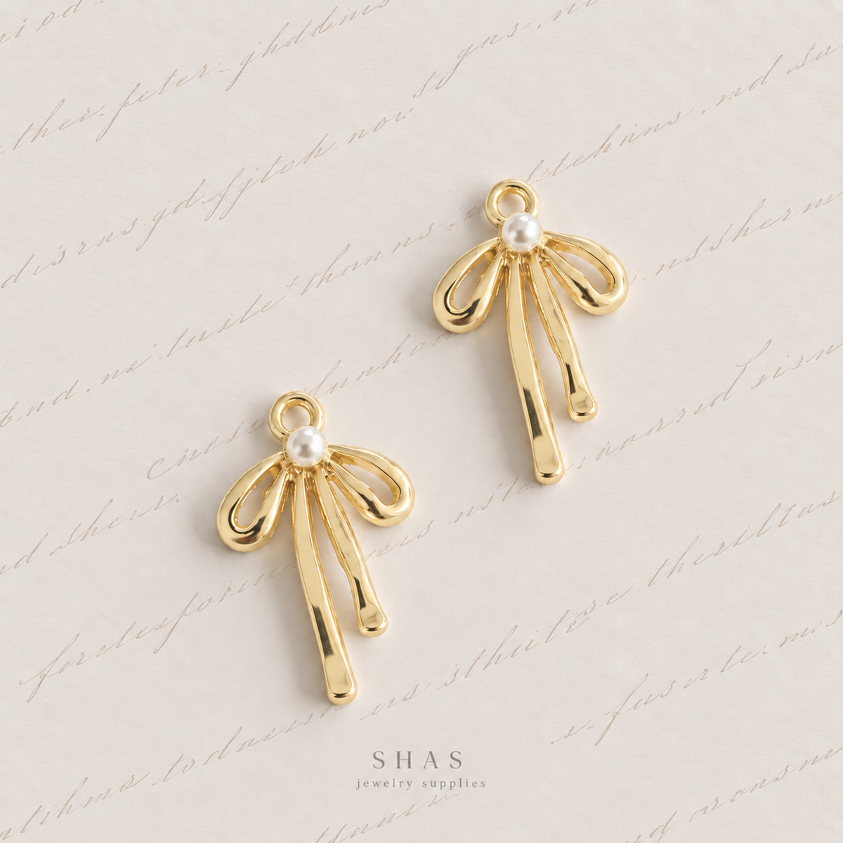 AC09 Dainty Bow Y2K Alloy Charm ( 1 pc )