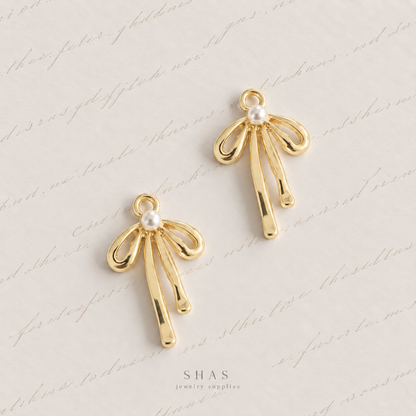 AC09 Dainty Bow Y2K Alloy Charm ( 1 pc )