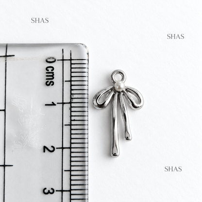 AC09 Dainty Bow Y2K Alloy Charm ( 1 pc )