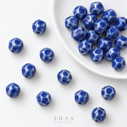 PCB26C Round Ceramic Bead ( 1 pc ) Porcelian Ceramic