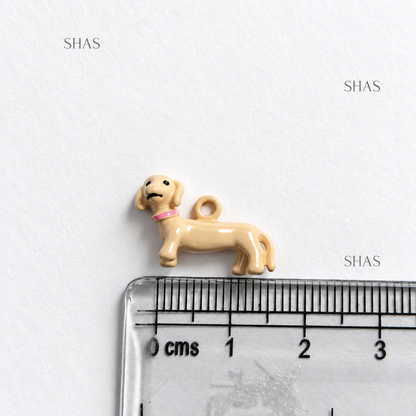 PC05X Dachshund Dog 3D Enamel Charm ( 1 pc ) Premium Collectible