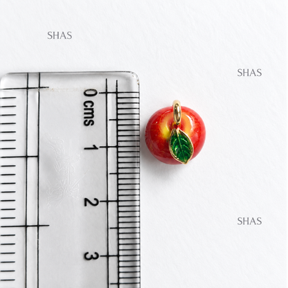 PC05M Apple 3D Enamel Charm ( 1 pc ) Premium Collectible