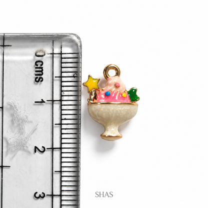 PC05L Ice-cream Sundae 3D Enamel Charm ( 1 pc ) Premium Collectible
