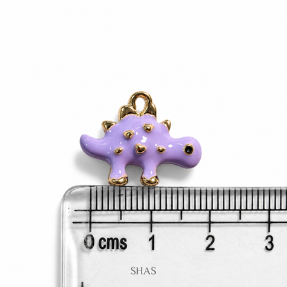 PC05Z Purple Dino 3D Enamel Charm ( 1 pc ) Premium Collectible