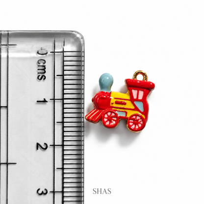 PC05S Toy Train 3D Enamel Charm ( 1 pc ) Premium Collectible