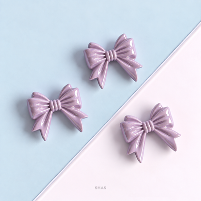 AB106 Pastel Bow Acrylic Bead ( 1 pc )