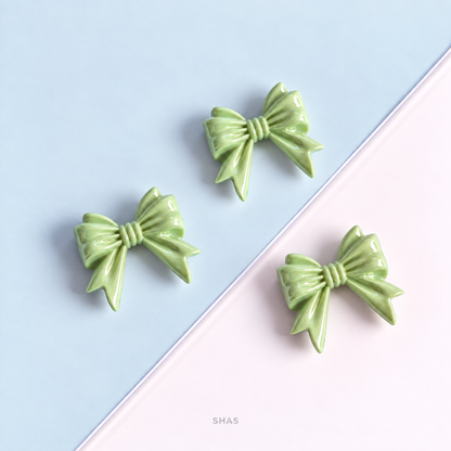 AB106 Pastel Bow Acrylic Bead ( 1 pc )