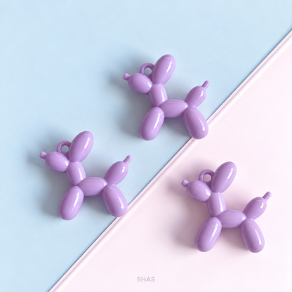 AB107 Balloon Dog Acrylic Bead ( 1 pc )
