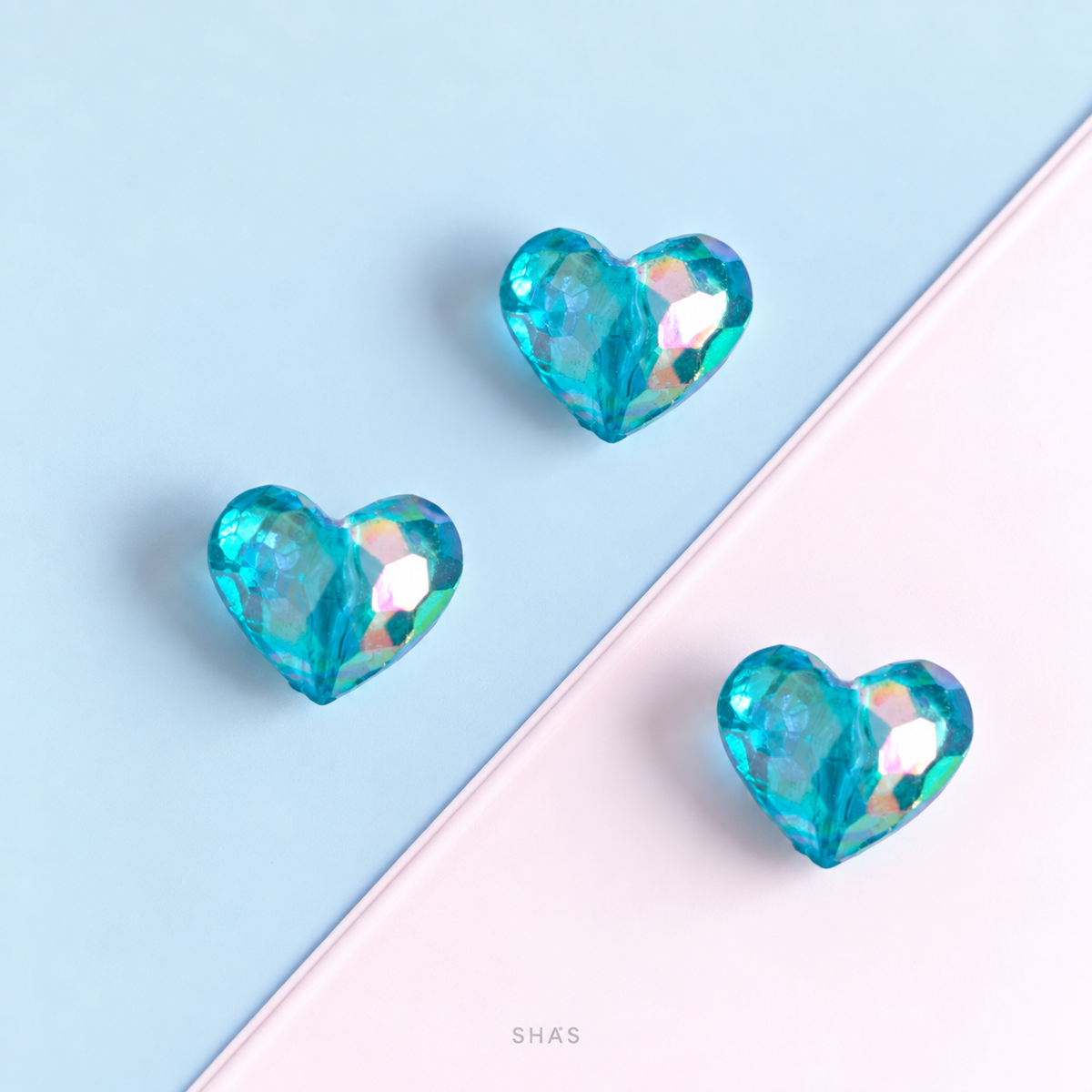 AB108 Transparent Heart Acrylic Bead ( 1 pc )