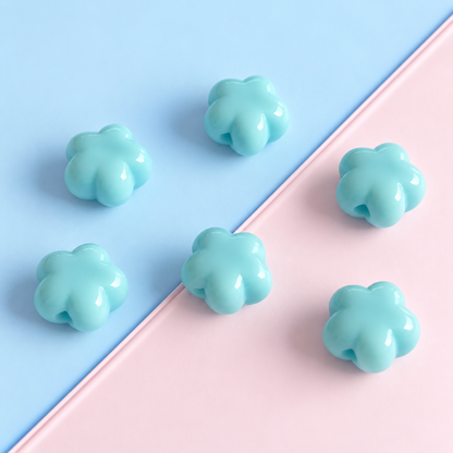 AB110 Pastel Floral Acrylic Bead ( 1 pc )