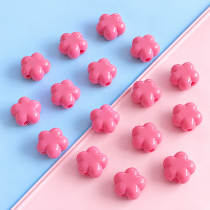 AB110 Pastel Floral Acrylic Bead ( 1 pc )
