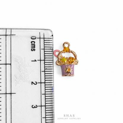 PC06D Beach Bucket 3D Enamel Charm ( 1 pc ) Premium Collectible